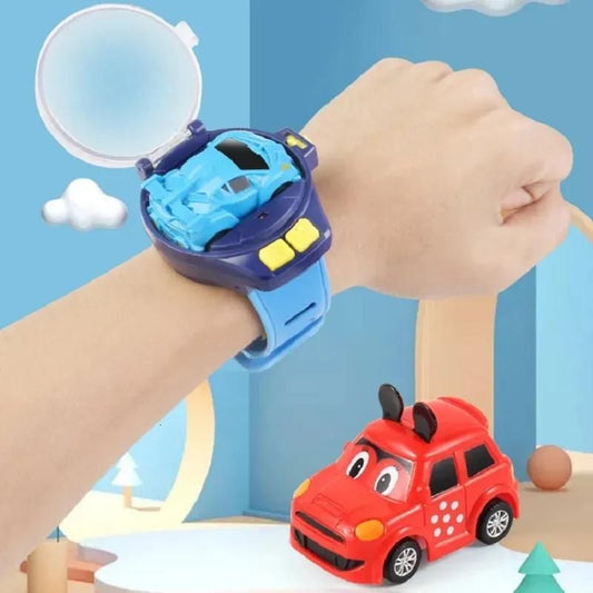 MOROVIK 2.4 Ghz Speed Up Car Cartoon Mini Watch Car Toy